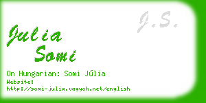julia somi business card